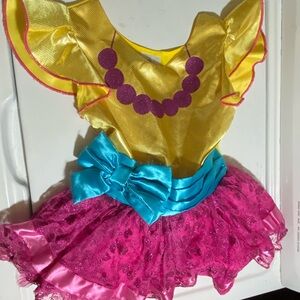 Disney Yellow and Pink Costume with Blue Bow